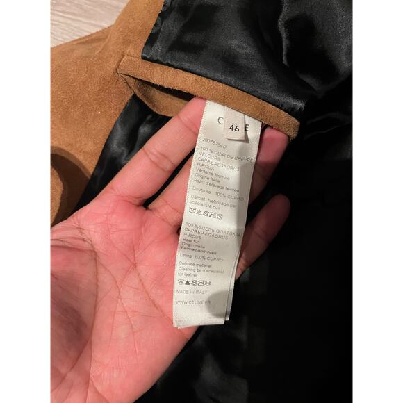 CELINE -Suede Leather Bomber Jacket / IT 46 - Picture 11 of 15
